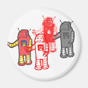 robot vier magneet
