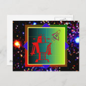 Robot Visitor Briefkaart (Voorkant / Achterkant)