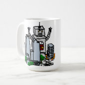 Robot vs stad koffiemok (Voorkant links)