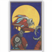 Robot weerwolf wolf wolf Man Sticker (Voorkant)