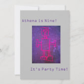 Robot Wetenschap Feest Uitnodiging (Voorkant)