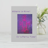 Robot Wetenschapsfeest Uitnodiging (Staand voorkant)