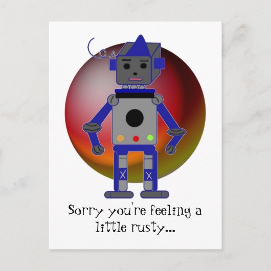 Robot Wordt Beter Briefkaart (Voorkant)