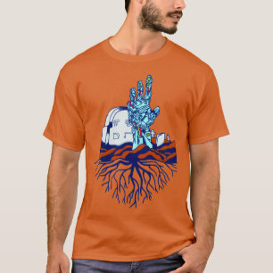 robot zombie cyberpunk halloween t-shirt