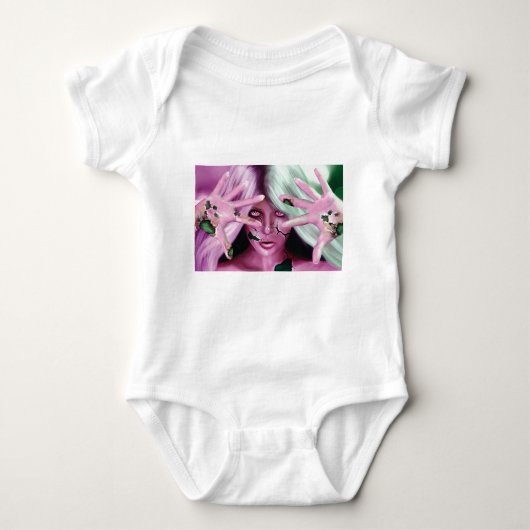 robotachtige vrouw romper (Voorkant)