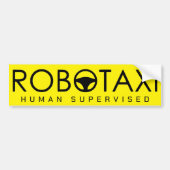Robotaxi Driver "Yellow Cab" Gecontroleerde editie Bumpersticker (Voorkant)