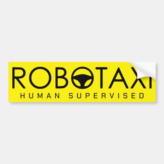 Robotaxi Driver "Yellow Cab" Gecontroleerde editie Bumpersticker (Voorkant)
