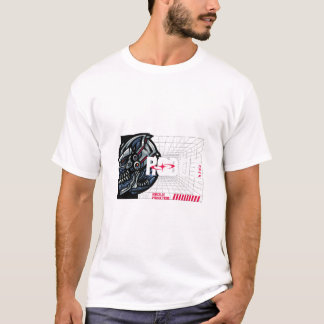 Robotbrein voorbij menselijk t-shirt