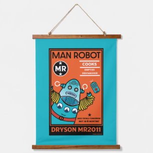 robotcadeaus voor Jubileum of bruiloft Hangend Wandkleed