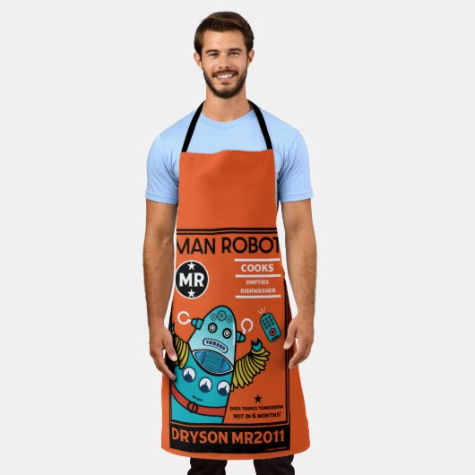 robotcadeaus voor Jubileum of bruiloft Schort (Gedragen)