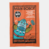 robotcadeaus voor Jubileum of bruiloft Theedoek (Verticaal)