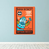 Robotcadeaus voor jubileum of bruiloft  Twee-tone  Canvas Afdruk (Insitu (Houten vloer))