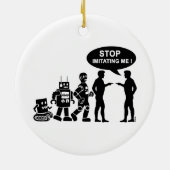 Robotevolutie Keramisch Ornament (Achterkant)