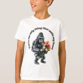 Robotgorilla in de liefde t-shirt (Voorkant)