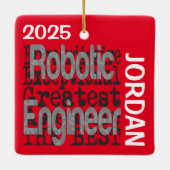 Robotic Engineer Extraordinaire CUSTOM Keramisch Ornament (Achterkant)