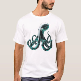 Robotic Octopus - futuristisch technisch ontwerp T-shirt