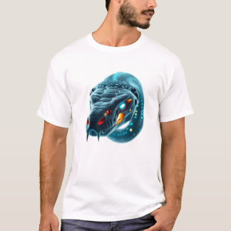 Robotic Snake Face Art T-shirt
