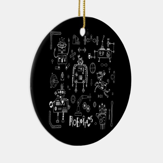 Robotica Engineer Technicus Funny  Robot Keramisch Ornament (Rechts)