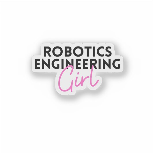Robotica Engineering meisje Sticker (Voorkant)