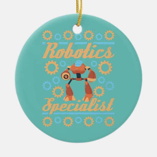 Robotica Specialist Robot Keramisch Ornament (Voorkant)