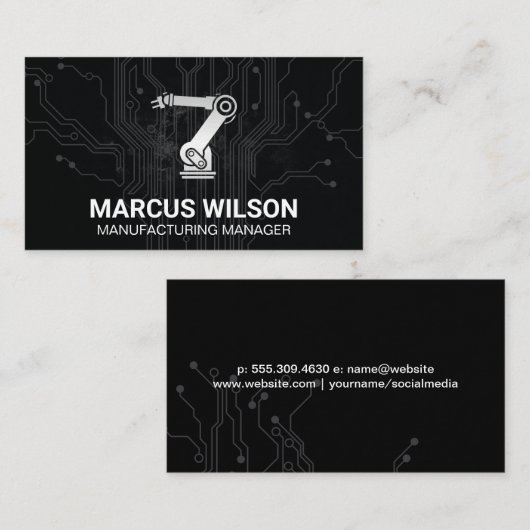 Robotica-technologie | Printplaat Visitekaartje (Voorkant / Achterkant)