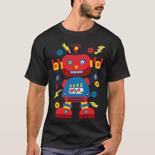 Roboticageingenieur Robot Kinder T-shirt (Voorkant)