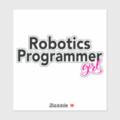 Robotics Programmer Girl Sticker (Vel)