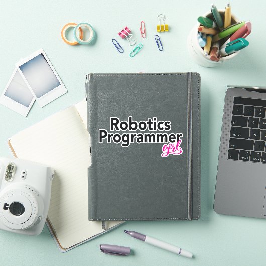 Robotics Programmer Girl Sticker (iPad Cover)