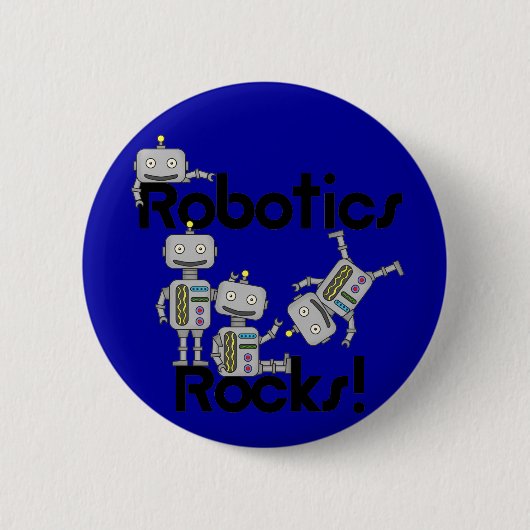 Robotics Rocks Ronde Button 5,7 Cm (Voorkant)