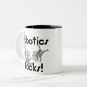 Robotics Rocks Tweekleurige Koffiemok (Voorkant links)