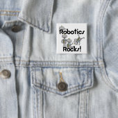 Robotics Rocks Vierkante Button 5,1 Cm (In situ)