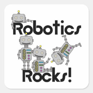 Robotics Rocks Vierkante Sticker
