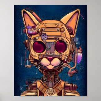 Robotische kat poster
