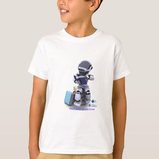 robotkind lezen t-shirt (Voorkant)