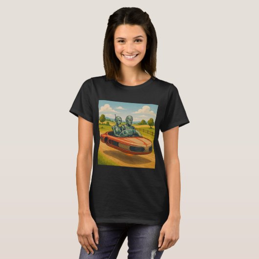 Robotkoppel in het land t-shirt (Voorkant volledig)