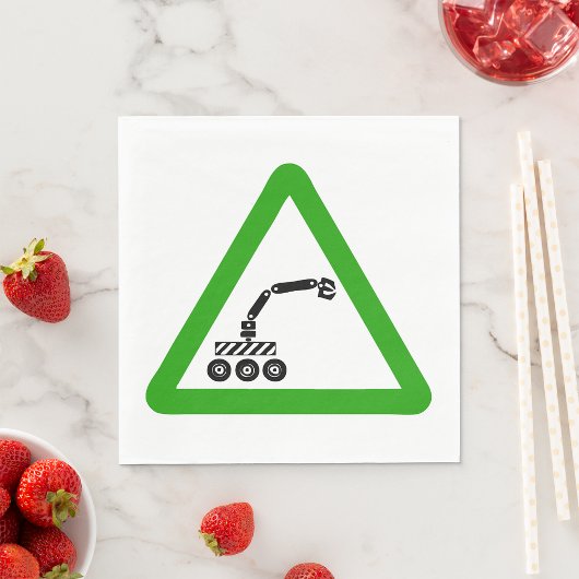 Robotmachine met uitschuifbare wapenmerken servet