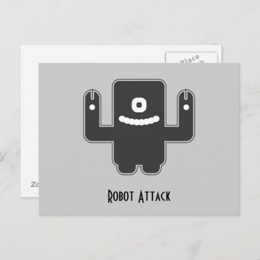 Robotmonster Briefkaart (Voorkant / Achterkant)