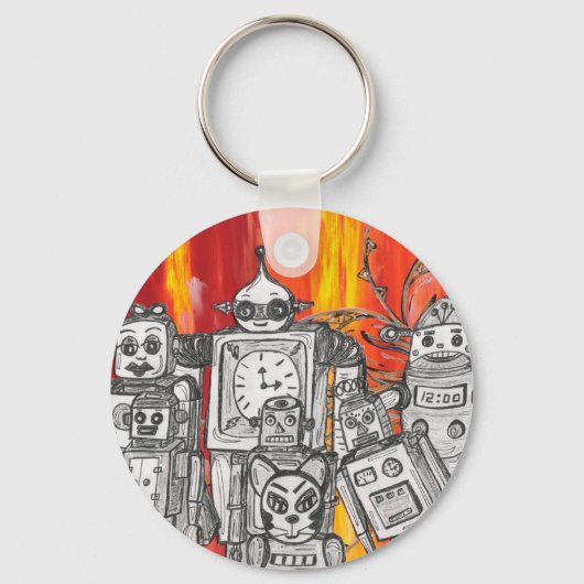 robots 7 sleutelring sleutelhanger (Voorkant)