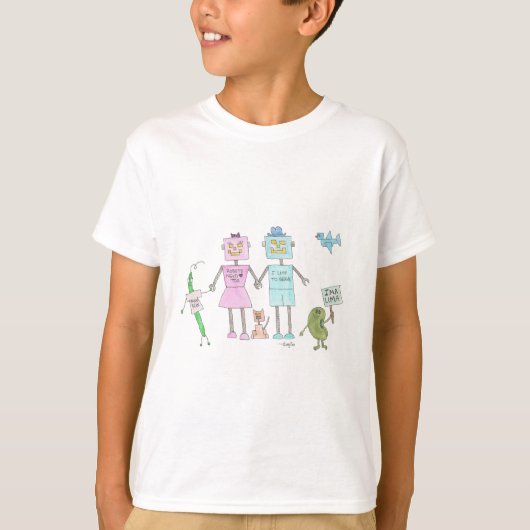 Robots and Beans T-shirt (Voorkant)