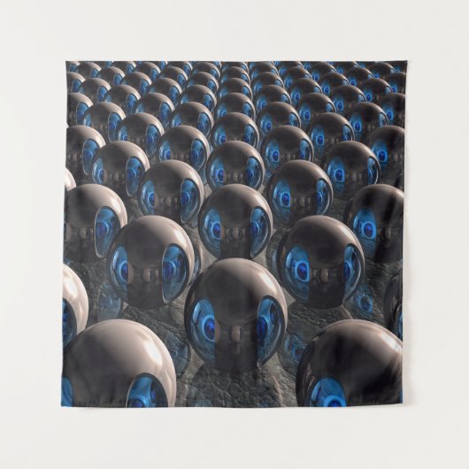 Robots bij zonsondergang wandkleed (Voorkant)