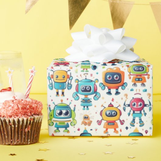 Robots Cadeaupapier (Verjaardagsfeest)