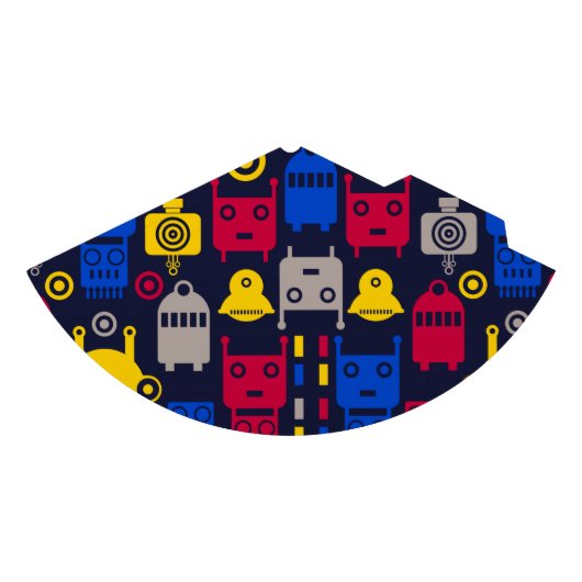 Robots Cartoon Pattern Feesthoedjes (Voorkant)