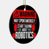 Robots Engineering praat over robotica Keramisch Ornament (Rechts)