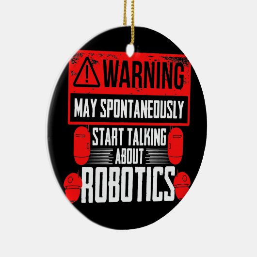 Robots Engineering praat over robotica Keramisch Ornament (Rechts)