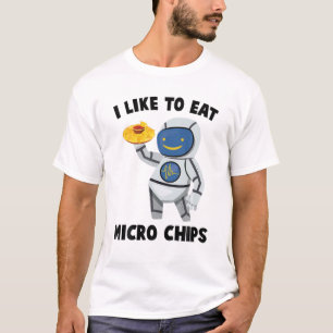 Robots - ik eet graag microchips - Nachos - Engi T-shirt