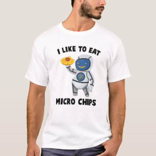 Robots - ik eet graag microchips - Nachos - Engi T-shirt