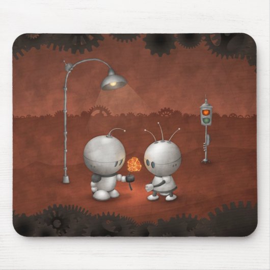 Robots in liefde muismat (Voorkant)