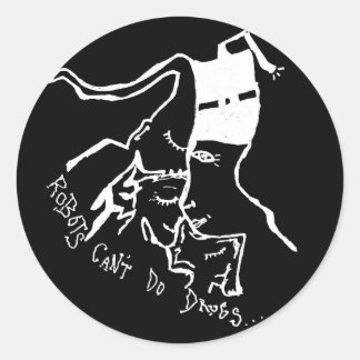 Robots kunnen geen drugs Stickers