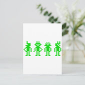 robots met groene pixels briefkaart (Staand voorkant)