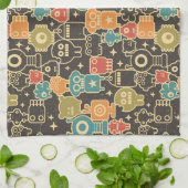 Robots op bruin theedoek (Gevouwen)